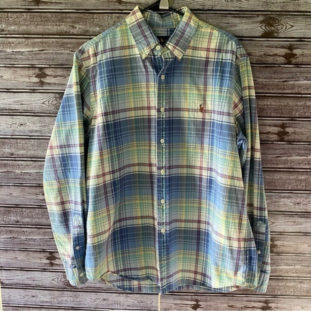 Ralph Lauren Men's Long-Sleeved Button-Down‎ Shirt Size L